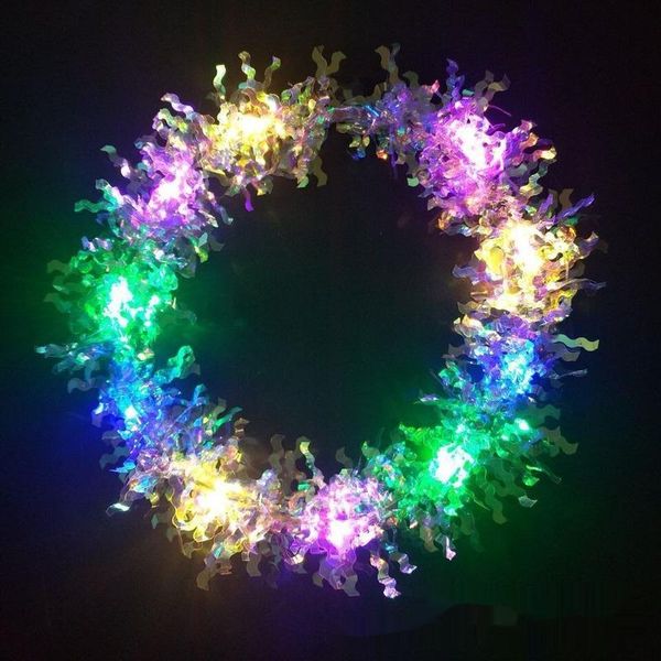 party decoration 10pcs led lights glowing metal ribbon garland headgear headband holiday costume supplies children adults kids girls
party decoration 10pcs led lights glowing metal ribbon garland headgear headband holiday costume supplies children adults kids girls