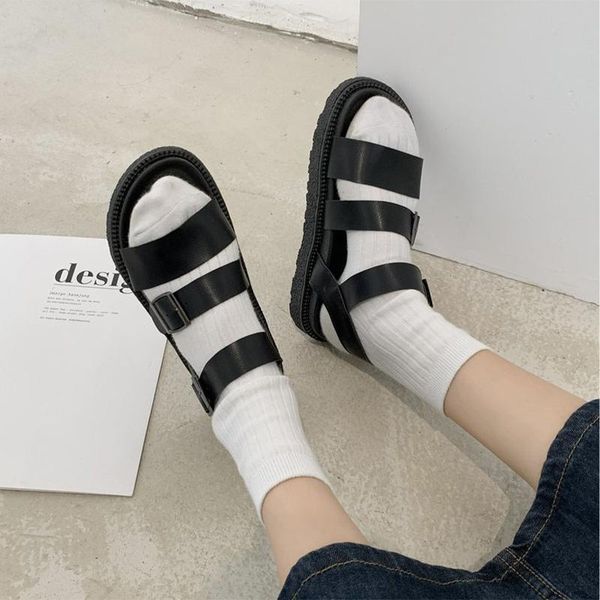 dress shoes summer woman flat platform sandals female soft leather casual open toe gladiator wedges breathable buckle strap, Black
dress shoes summer woman flat platform sandals female soft leather casual open toe gladiator wedges breathable buckle strap, Black
