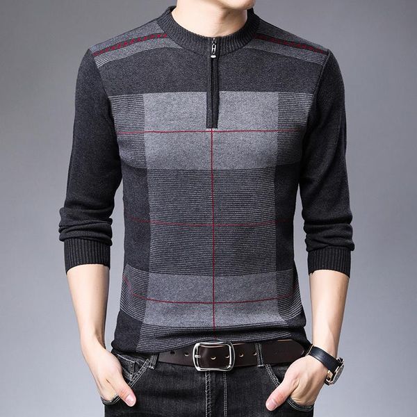 men's sweaters brand fashion winter warm men sweater knitwear zipper slim fit plaid casual pullover clothing y409, White;black
men's sweaters brand fashion winter warm men sweater knitwear zipper slim fit plaid casual pullover clothing y409, White;black