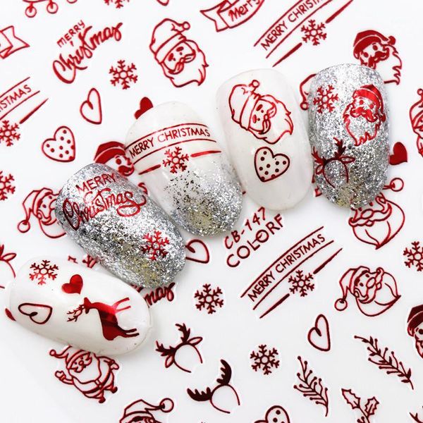 fashion diy 3d nail decals santa claus white /gold /red back glue laser christmas tree art decal diy1, Black
fashion diy 3d nail decals santa claus white /gold /red back glue laser christmas tree art decal diy1, Black