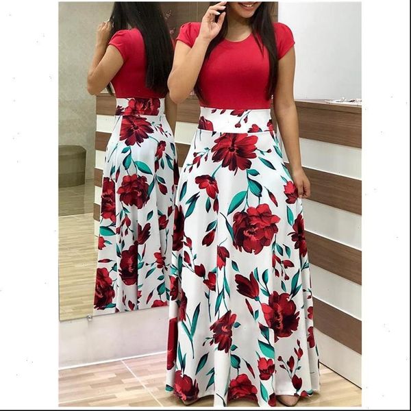 summer o neck short sleeve womens dress casual floral long slim elegant fashion vestidos plus size 5xl, Black;gray
summer o neck short sleeve womens dress casual floral long slim elegant fashion vestidos plus size 5xl, Black;gray