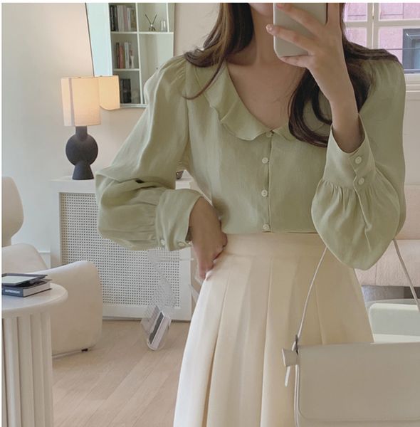 s-xl new girls spring fall blouse womens shirt long sleeves bud skirts high waist two piece set women 210420, White
s-xl new girls spring fall blouse womens shirt long sleeves bud skirts high waist two piece set women 210420, White