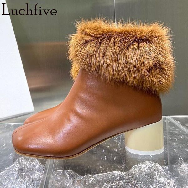 boots wool square toe winter genuine leather shoes woman round heels ladies side zipper brown femme, Black
boots wool square toe winter genuine leather shoes woman round heels ladies side zipper brown femme, Black