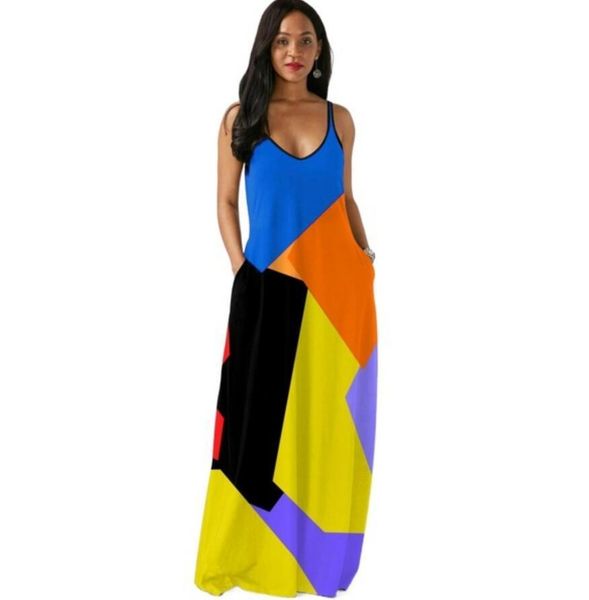 factoryza7k and fashionable summer loose sleeveless v-neck sling color block stitching dress, White;black
factoryza7k and fashionable summer loose sleeveless v-neck sling color block stitching dress, White;black