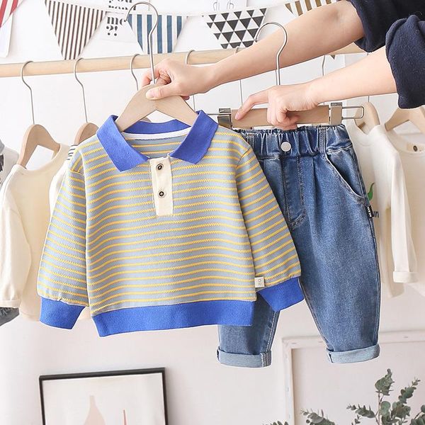 clothing sets hylkidhuose baby boys girls 2021 spring stripe t shirt jeans toddler infant casual clothes children kids costume, White
clothing sets hylkidhuose baby boys girls 2021 spring stripe t shirt jeans toddler infant casual clothes children kids costume, White