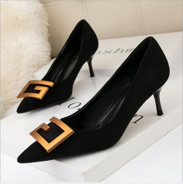 women classic shoes high heel pumps fashion ladies pointed toe wedding dress female thin heels zapatos mujer autumn, Black
women classic shoes high heel pumps fashion ladies pointed toe wedding dress female thin heels zapatos mujer autumn, Black