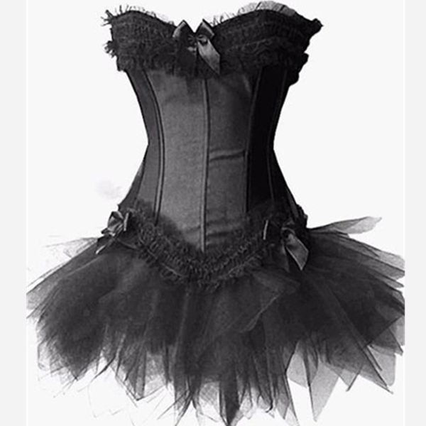 woman bustiers women burlesque overbust corset with mini tutu skirt fancy dresses costume gothic corsets dress, Black;white
woman bustiers women burlesque overbust corset with mini tutu skirt fancy dresses costume gothic corsets dress, Black;white