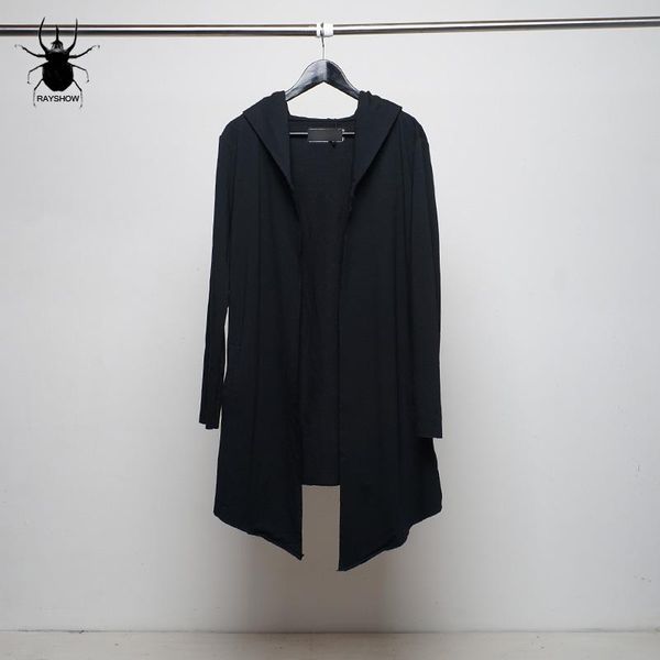 ro dark mid-length cape men's windbreaker, hoodie cardigan jacket vests, Black;white
ro dark mid-length cape men's windbreaker, hoodie cardigan jacket vests, Black;white