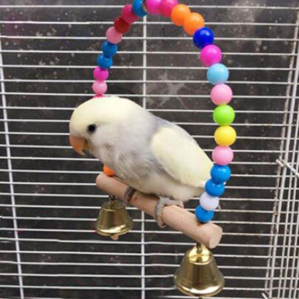 other bird supplies parrot swing toys small pet parakeet colorful beads bells hanging toy stand perches chew claw grinding
other bird supplies parrot swing toys small pet parakeet colorful beads bells hanging toy stand perches chew claw grinding