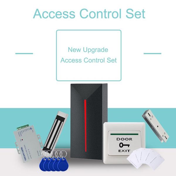 eseye rfid door access control system kits set 125khz em card reader with 180kg magnetic lock power supply for home office fingerprint
eseye rfid door access control system kits set 125khz em card reader with 180kg magnetic lock power supply for home office fingerprint