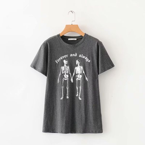 women's t-shirt women cotton t shirts gray skull printed tee shirt fashion spring summer casual t-shirts streetwear tees shor, White
women's t-shirt women cotton t shirts gray skull printed tee shirt fashion spring summer casual t-shirts streetwear tees shor, White