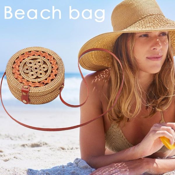 est shoulder bag home storage holder women's rattan and wicker round outdoor beach summer travel bags
est shoulder bag home storage holder women's rattan and wicker round outdoor beach summer travel bags