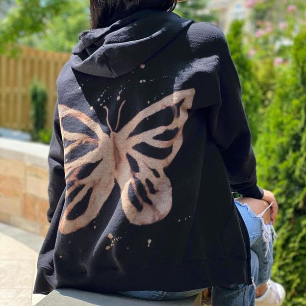 women's hoodies & sweatshirts y2k women casual long-sleeved hooded fashion butterfly print loose zip-up sweatshirt with pocket streetwe, Black
women's hoodies & sweatshirts y2k women casual long-sleeved hooded fashion butterfly print loose zip-up sweatshirt with pocket streetwe, Black
