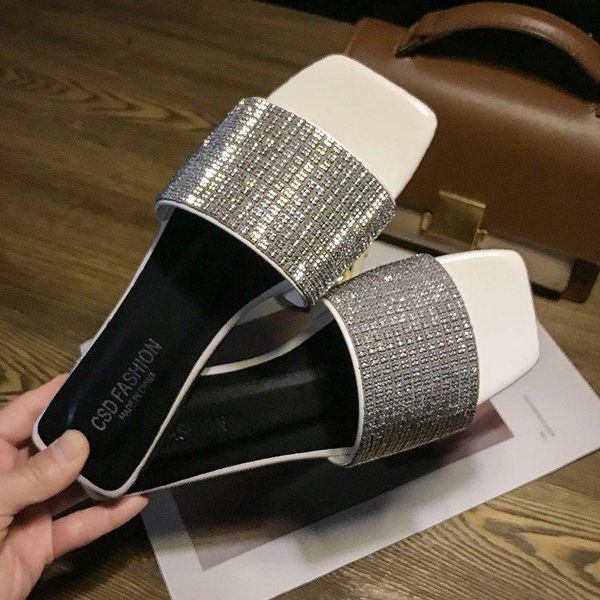 open toe bling shallow metal decoration fashion flat slides women outside solid slippers summer sweet concise ladies shoes, Black
open toe bling shallow metal decoration fashion flat slides women outside solid slippers summer sweet concise ladies shoes, Black