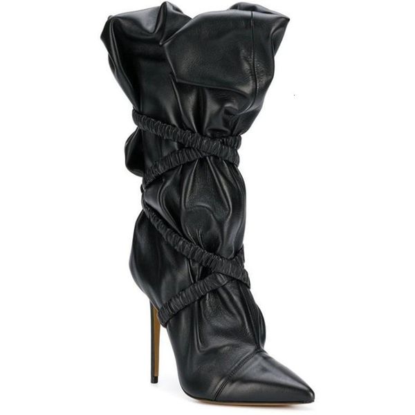 boot designer plissadas leaping fin pointed toe cross-tied black fashion pontifical boots women zapatos mujer size 45
boot designer plissadas leaping fin pointed toe cross-tied black fashion pontifical boots women zapatos mujer size 45