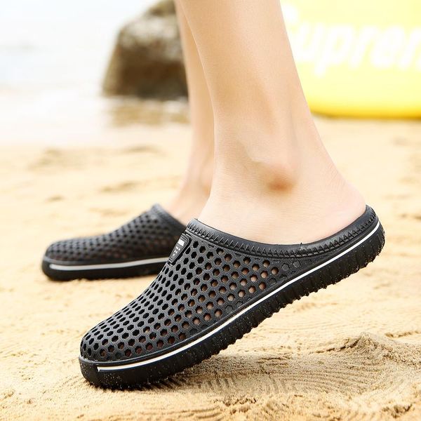 slippers cool shoes breathable non-slip semi-skid waterproof summer men's beach, Black
slippers cool shoes breathable non-slip semi-skid waterproof summer men's beach, Black