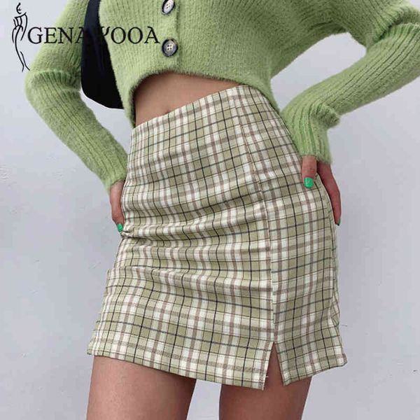 genayooa summer skirts womens mini a-line high waist vintage streetwear korean style plaid skirt split 210417, Black
genayooa summer skirts womens mini a-line high waist vintage streetwear korean style plaid skirt split 210417, Black