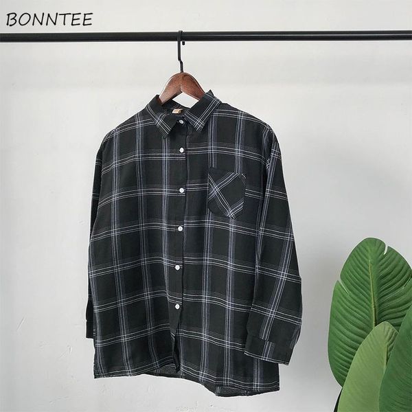 shirts women spring summer trendy couple clothes korean style all-match simple plaid harajuku streetwear loose womens blouses women's &, White
shirts women spring summer trendy couple clothes korean style all-match simple plaid harajuku streetwear loose womens blouses women's &, White