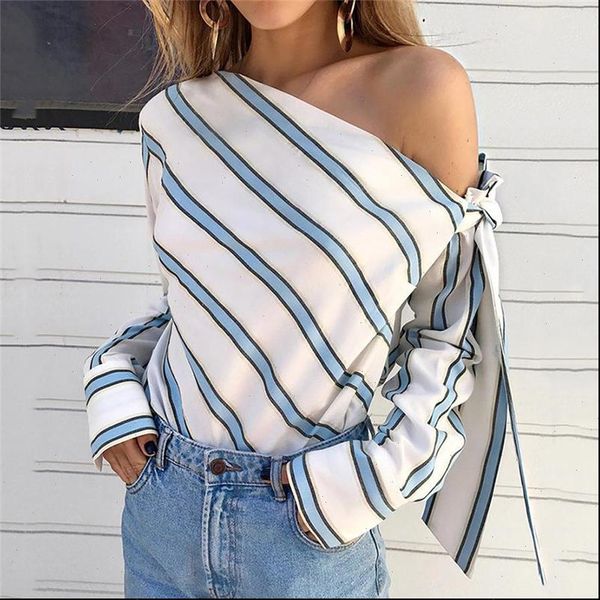 summer women womens shirt striped loose blouse lady off shoulder lace up shirts female elegant blouses long sleeve chic, White
summer women womens shirt striped loose blouse lady off shoulder lace up shirts female elegant blouses long sleeve chic, White