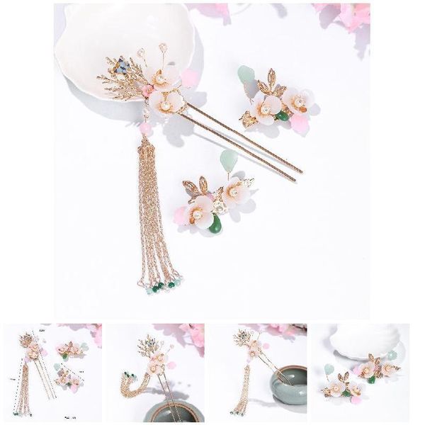 hair clips & barrettes 1set bride accessories for women hanfu tassel hairpins ancient step shake exquisite flowers headawear, Golden;silver
hair clips & barrettes 1set bride accessories for women hanfu tassel hairpins ancient step shake exquisite flowers headawear, Golden;silver