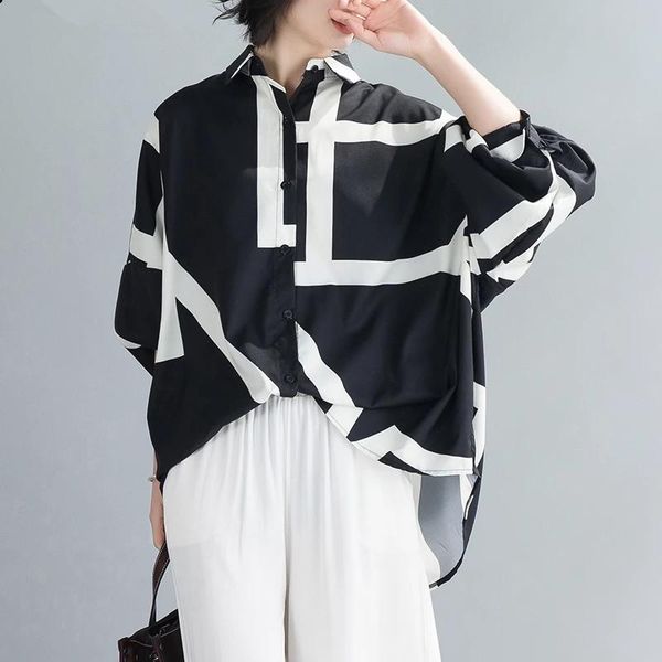 summer oversize women blouse shirts office lady tunic casual loose striped batwing sleeve clothing button cardigan women's polos, White
summer oversize women blouse shirts office lady tunic casual loose striped batwing sleeve clothing button cardigan women's polos, White