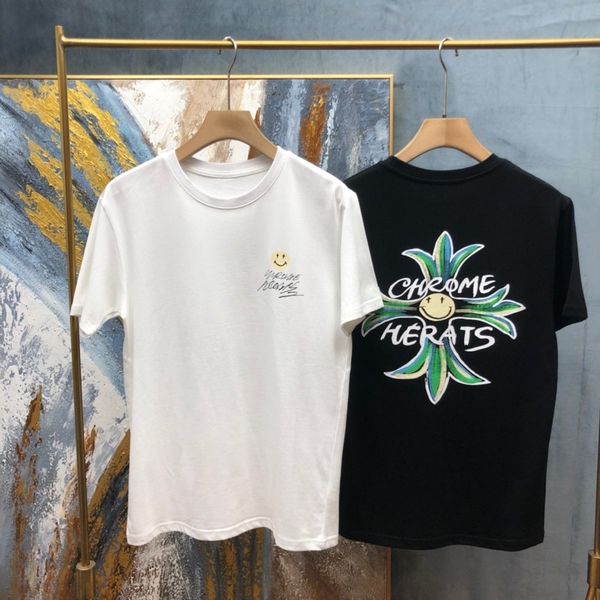 21 new fashion brand ch hand painted smiley cross short sleeve cotton boys' t-shirt loose and versatile, White;black
21 new fashion brand ch hand painted smiley cross short sleeve cotton boys' t-shirt loose and versatile, White;black