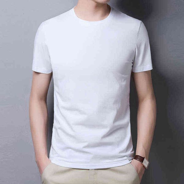 2021 summer simple slim fit youth pure color casual cloth men's round neck short sleeve mercerized cotton t-shirt, White;black
2021 summer simple slim fit youth pure color casual cloth men's round neck short sleeve mercerized cotton t-shirt, White;black