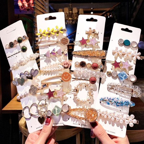 hair accessories 2/8/10pcs/set elegant pearls geometric clips crystal hairpins sweet ornament hairpin barrette headband accessorie, Slivery;white
hair accessories 2/8/10pcs/set elegant pearls geometric clips crystal hairpins sweet ornament hairpin barrette headband accessorie, Slivery;white