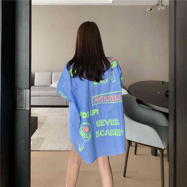 women's knits & tees spring new casual shirt women fashion graffiti letter printing streetwear wild loose long sleeve clothes ev9r, White
women's knits & tees spring new casual shirt women fashion graffiti letter printing streetwear wild loose long sleeve clothes ev9r, White