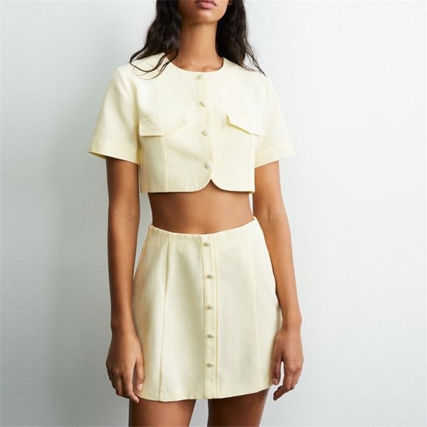 women summer casual solid suits 2-piece sets za short shirts and skirts female elegant street sweet suit clothing 210513, White
women summer casual solid suits 2-piece sets za short shirts and skirts female elegant street sweet suit clothing 210513, White