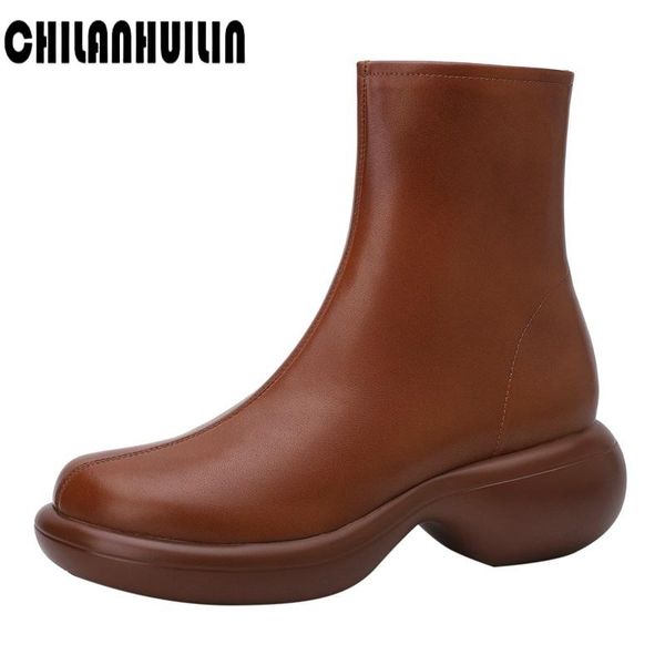 boots simple comfortable soft leather riding platform ankle women round heel woman autumn winter female bootas mujer, Black
boots simple comfortable soft leather riding platform ankle women round heel woman autumn winter female bootas mujer, Black