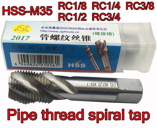hand tools rc1/8 rc1/4 rc3/8 rc1/2 rc3/4 hss-m35 pipe thread spiral tap processing: stainless steel and steel. etc.
hand tools rc1/8 rc1/4 rc3/8 rc1/2 rc3/4 hss-m35 pipe thread spiral tap processing: stainless steel and steel. etc.