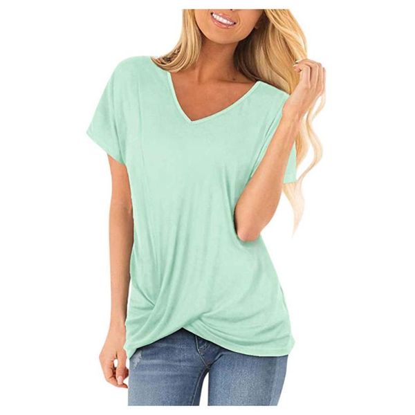 fashion solid knot blouse shirt v-neck loose tee casual 2021 summer ladies female women short sleeve blusas pullover women's blouse, White
fashion solid knot blouse shirt v-neck loose tee casual 2021 summer ladies female women short sleeve blusas pullover women's blouse, White