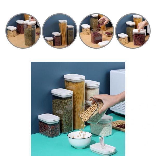storage bottles & jars grain box portable water-proof food container easy clean organizer
storage bottles & jars grain box portable water-proof food container easy clean organizer