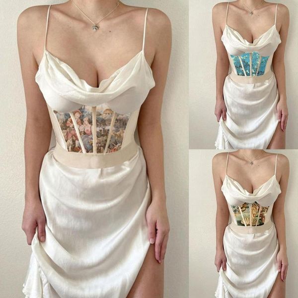 belts k3nf women boned corset girdle angel printed underbust bustier satin slip dress, Black;brown
belts k3nf women boned corset girdle angel printed underbust bustier satin slip dress, Black;brown