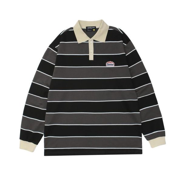 men's polos eukaaru japanese style contrast stripe long sleeve men t-shirt fashion retro loose lapel vintage tshirt shirts, White;black
men's polos eukaaru japanese style contrast stripe long sleeve men t-shirt fashion retro loose lapel vintage tshirt shirts, White;black