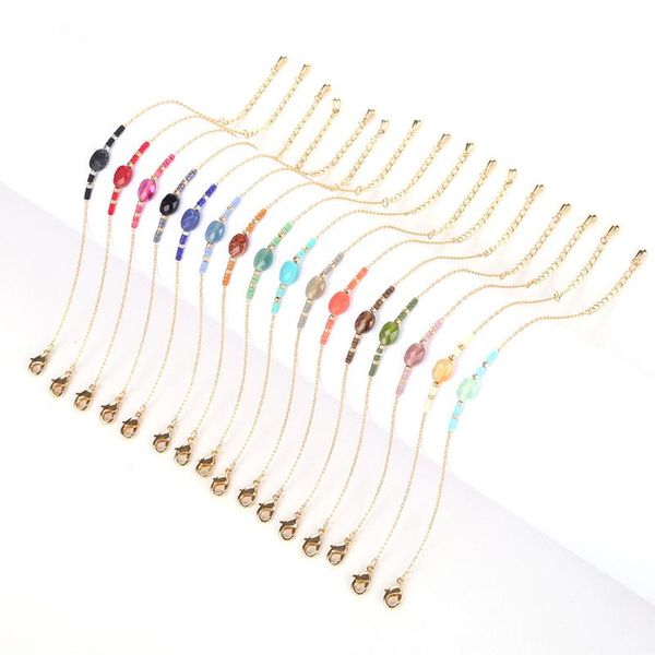 link, chain hight quality women colorful bracelets exquisite handmade bead string natural stone18k gold plated womens adjustable, Black
link, chain hight quality women colorful bracelets exquisite handmade bead string natural stone18k gold plated womens adjustable, Black
