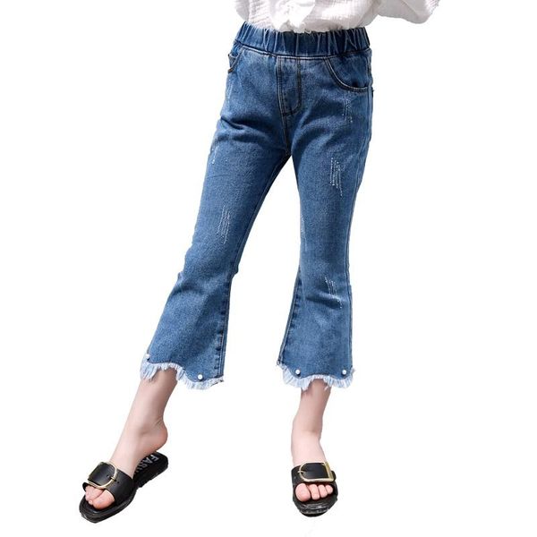 big girls summer denim trumpet pants with pearl beads fashion toddler jeans trousers girl, Blue
big girls summer denim trumpet pants with pearl beads fashion toddler jeans trousers girl, Blue