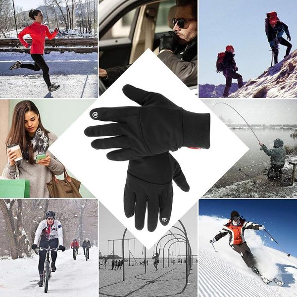 cycling gloves winter warm cold weather running bike anti-slip waterproof windproof soft thermal for hiking, Black
cycling gloves winter warm cold weather running bike anti-slip waterproof windproof soft thermal for hiking, Black