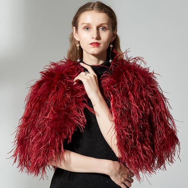 women's fur & faux ostrich feather coat turkey short female girl autumn winterwoman real genuine winter jacke, Black
women's fur & faux ostrich feather coat turkey short female girl autumn winterwoman real genuine winter jacke, Black