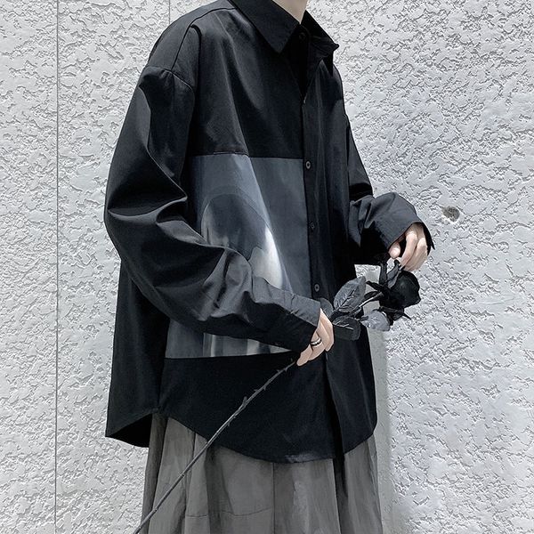 men's casual shirts black/white color long sleeve printed coat fashion clothes four seasons base camisa masculina lrft, White;black
men's casual shirts black/white color long sleeve printed coat fashion clothes four seasons base camisa masculina lrft, White;black