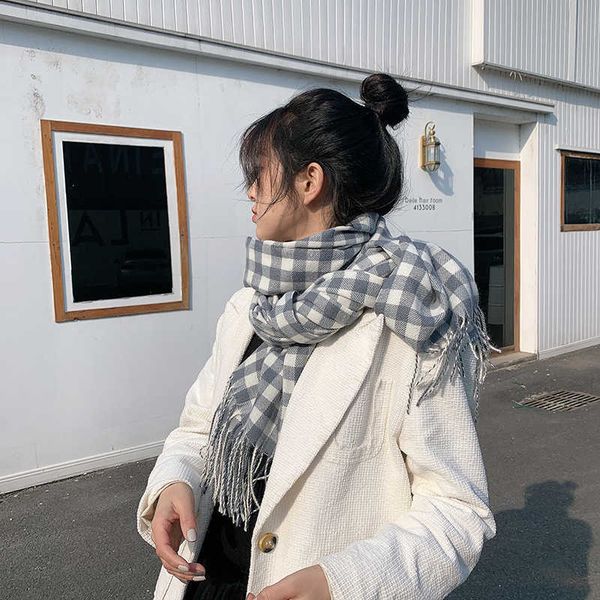 women's winter 2021 imitation cashmere scarf printed plaid warm autumn and winter scarf women, Blue;gray
women's winter 2021 imitation cashmere scarf printed plaid warm autumn and winter scarf women, Blue;gray