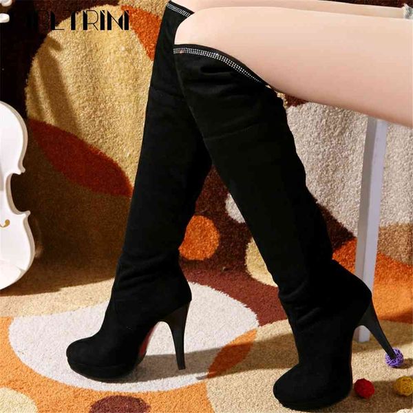 boots brand big size 43 classic platform heels elastic knee high female fashion winter shoes boots women, Black
boots brand big size 43 classic platform heels elastic knee high female fashion winter shoes boots women, Black