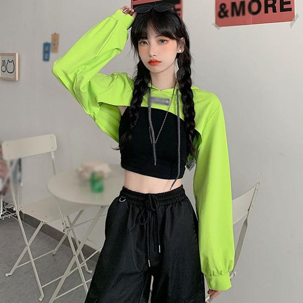 women's hoodies & sweatshirts ultra short hooded women high waist cropped hip-hop solid color long-sleeved with a cap streetwear, Black
women's hoodies & sweatshirts ultra short hooded women high waist cropped hip-hop solid color long-sleeved with a cap streetwear, Black