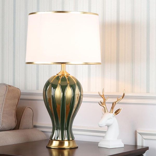 table lamps luxury simple post modern european style golden green ceramic lamp for living room bedroom bedside night 220v
table lamps luxury simple post modern european style golden green ceramic lamp for living room bedroom bedside night 220v