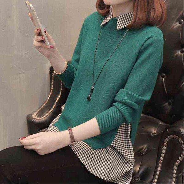 clothes spring autumn shirt knit women sweater pullover two piece casual loose large size bottoming, White;black
clothes spring autumn shirt knit women sweater pullover two piece casual loose large size bottoming, White;black