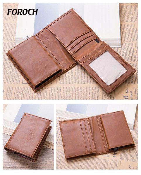 card holders 2021 men holder fashion business id wallet automatic rfid cardholder aluminium bank case, Brown;gray
card holders 2021 men holder fashion business id wallet automatic rfid cardholder aluminium bank case, Brown;gray