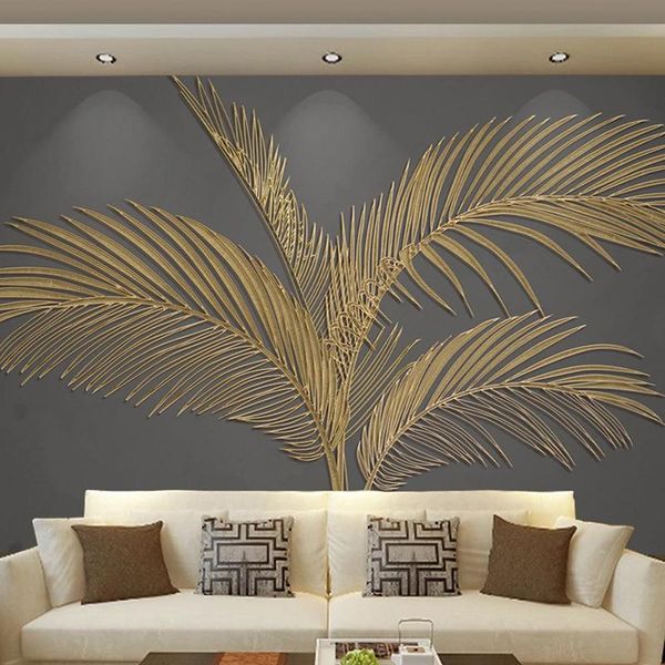 wallpapers custom any size mural wallpaper modern tropical plant leaf 3d golden relief lines wall paper living room study abstract frescoes
wallpapers custom any size mural wallpaper modern tropical plant leaf 3d golden relief lines wall paper living room study abstract frescoes