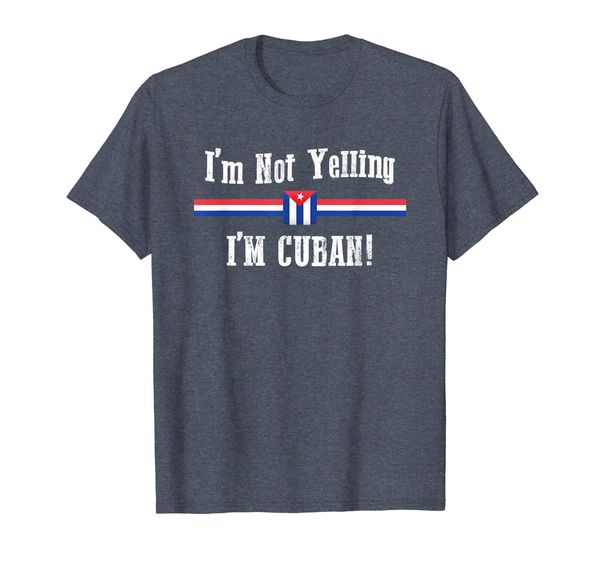 i'm not yelling i'm cuban t-shirt, White;black