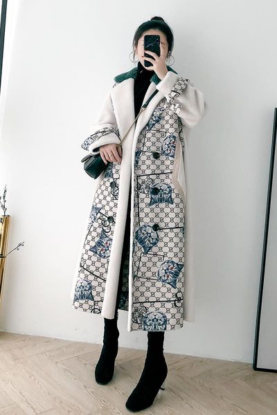 women's fur & faux 100% real wool coat high street winter clothes women 2021 long warm female jacket coats ropa de mujer zjt845, Black
women's fur & faux 100% real wool coat high street winter clothes women 2021 long warm female jacket coats ropa de mujer zjt845, Black